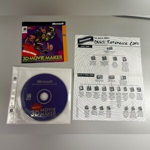 Microsoft 3D Movie Maker Nickelodeon CD-Rom PC 1996 Collectible Game
